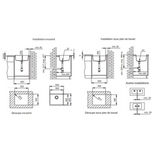 Évier résine blanc ZAK 1 bac 540x440