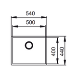 Évier résine blanc ZAK 1 bac 540x440
