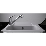 Évier résine gris clair Ewi ZIGGY 1 bac 1 égouttoir