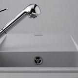 Évier résine gris clair Ewi ZIGGY 1 bac 1 égouttoir