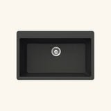 Évier granit noir Schock ZINA 1 grand bac 838x530
