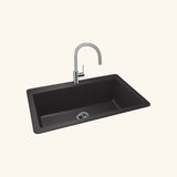 Évier granit noir Schock ZINA 1 grand bac 838x530