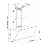 Hotte cuisine murale Silverline ARAE noir 60 cm