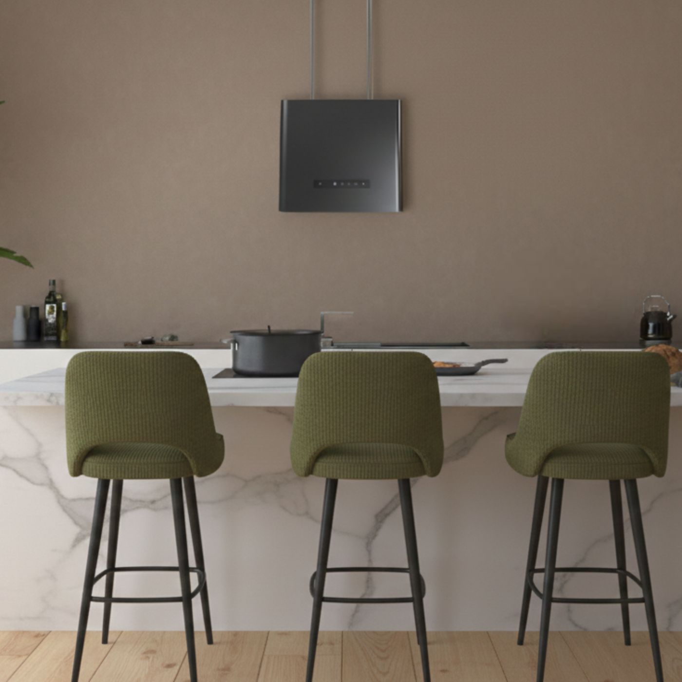 Hotte cuisine Silverline suspendue BRAGA noir 40 cm