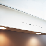 Hotte cuisine verticale Silverline CITY verre trempé blanc 60 cm