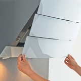 Hotte cuisine verticale Silverline CITY verre trempé blanc 60 cm