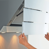 Hotte cuisine verticale Silverline CITY verre trempé blanc 60 cm