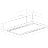 Hotte plafond Elica CLOUD SEVEN inox et blanc 90 cm recyclage