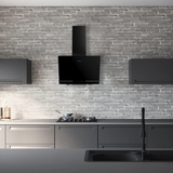 Hotte cuisine murale Silverline EVORA noire connectée 90 cm