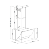 Hotte cuisine murale Silverline FARO noire 90 cm