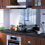 Crédence cuisine fond de hotte verre Premium - Miroir l 90 x H 70 cm