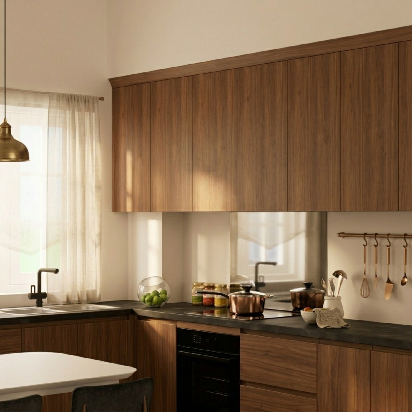 Crédence cuisine fond de hotte verre Premium - Miroir l 90 x H 70 cm