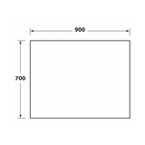 Crédence cuisine fond de hotte verre Premium - Miroir l 90 x H 70 cm