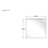 Crédence cuisine fond de hotte Inox - l 60 x H 70 cm