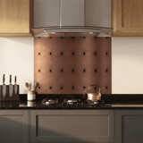 Crédence cuisine fond de hotte aluminium géométrique AYA - Cuivre l 90 x H 70 cm