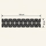 Lot de 2 bandeaux fond de hotte aluminium RYM graphique l 100 x H 20 cm