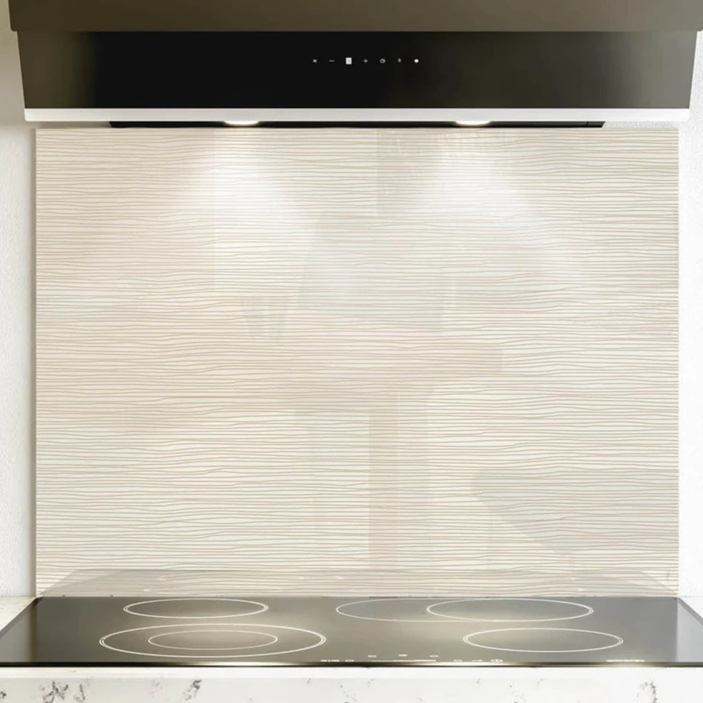 Crédence cuisine fond de hotte verre Premium - Doré l 90 x H 70 cm