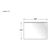 Crédence cuisine fond de hotte Inox - l 80 x H 50 cm