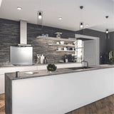 Crédence cuisine fond de hotte Inox - l 90 x H 50 cm