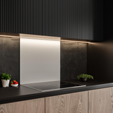 Crédence cuisine fond de hotte verre brillant GLASSY - Blanc l 90 x H 50 cm