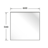 Crédence cuisine fond de hotte verre brillant GLASSY - Blanc l 60 x H 50 cm