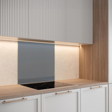 Crédence cuisine fond de hotte verre brillant GLASSY - Gris l 90 x H 50 cm