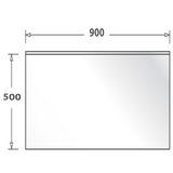 Crédence cuisine fond de hotte verre brillant GLASSY - Gris l 90 x H 50 cm