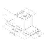 Hotte cuisine Elica encastrable HIDDEN 2.0 inox 60 cm