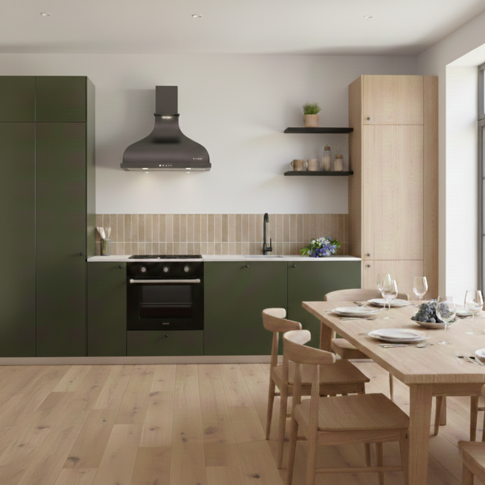 Hotte vintage murale Silverline HORIS noir métallisé 90 cm