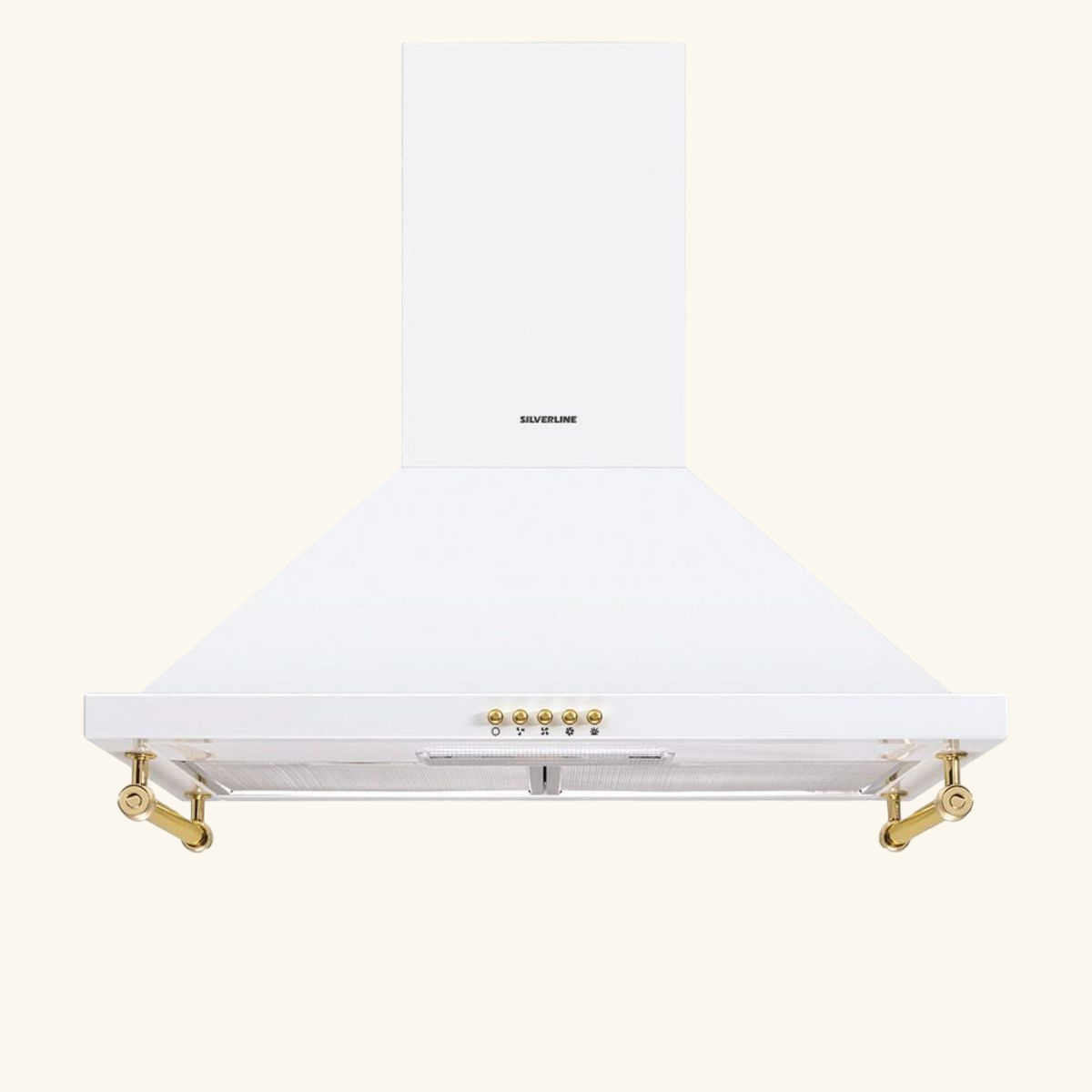 Hotte vintage murale Silverline OSIRIS blanc mat 90 cm pour une cuisine équipée