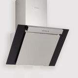 Hotte cuisine murale Silverline KIM inox et verre noir 60 cm