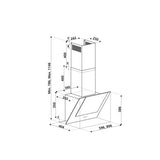 Hotte cuisine murale Silverline OLI noire 60 cm