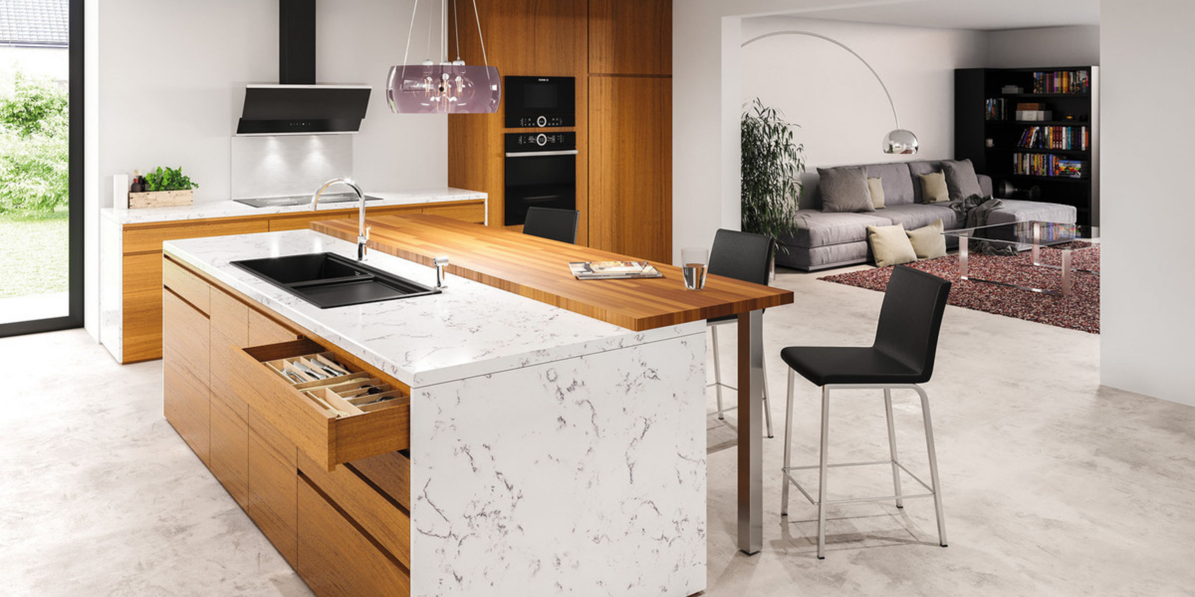 Hotte LUKO verre noir 90 cm, modernité et puissance pour votre cuisine.