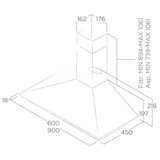 Hotte cuisine Elica murale MISSY noir 60 cm