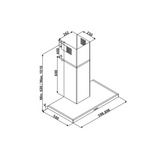 Hotte cuisine Silverline murale OPALE inox 90 cm