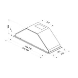 Hotte cuisine encastrable Silverline OUREA inox 90 cm