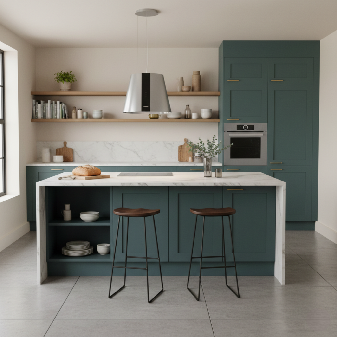 Hotte cuisine en îlot Silverline PURE PLUS argenté 50 cm