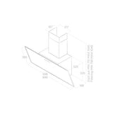 Hotte cuisine Elica murale SHIRE blanc 90 cm