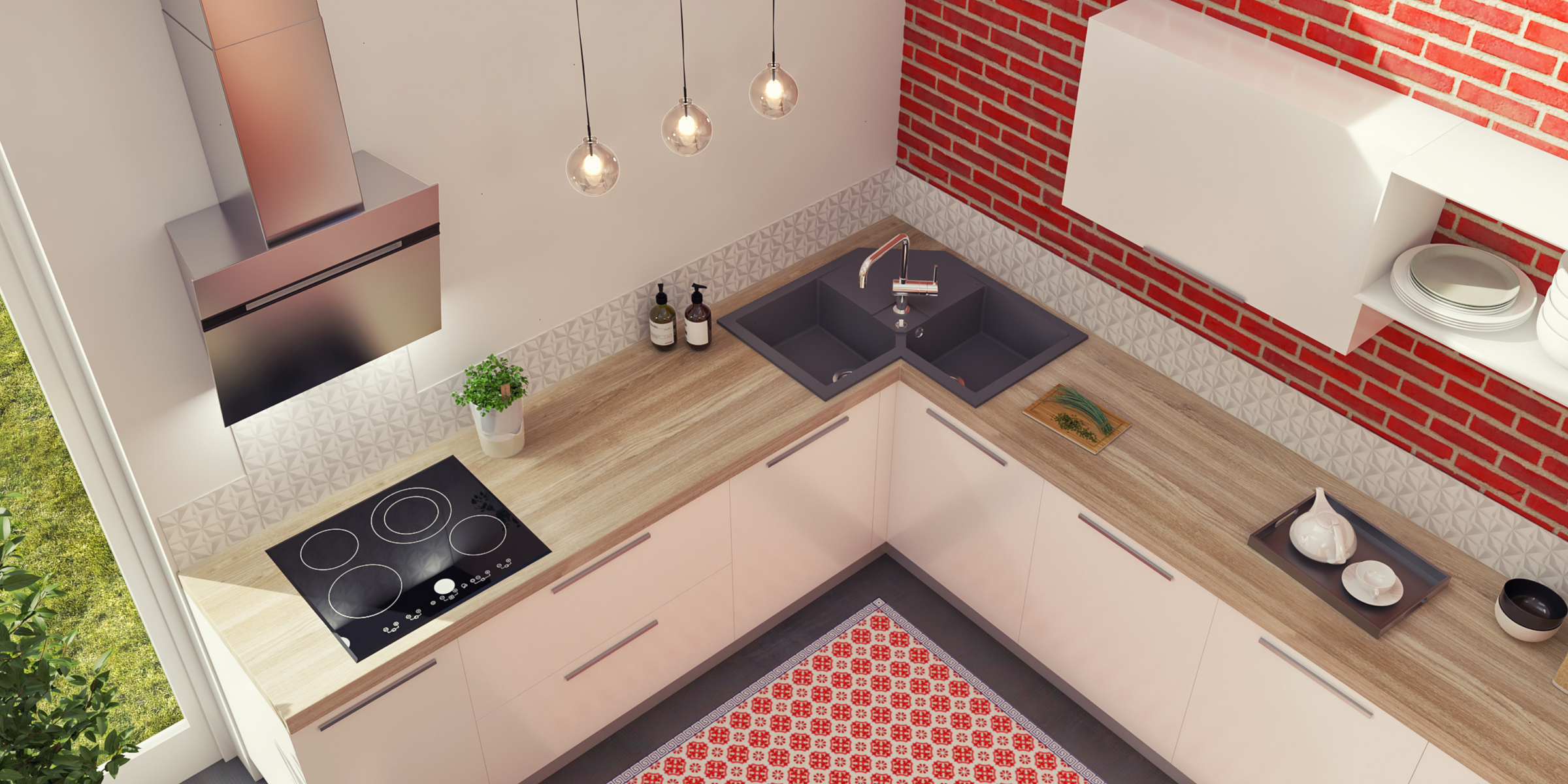 Hotte cuisine Elica murale STRIPE LUX inox 60 cm