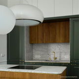 Hotte cuisine Elica suspendue SEASHELL blanc brillant 80 cm