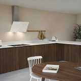 Hotte cuisine murale Silverline STRONG céramique blanc marbré 80 cm