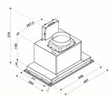 Hotte cuisine Silverline encastrable TOSCA inox 50 cm