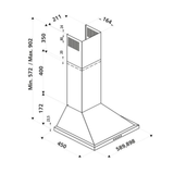 Hotte cuisine murale Silverline TESSY inox 60 cm