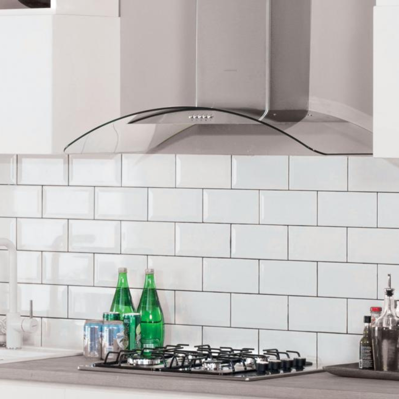 Hotte cuisine murale Silverline ZINIA inox et verre 60 cm