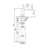 Distributeur savon cuisine encastrable chromé CLEMENT