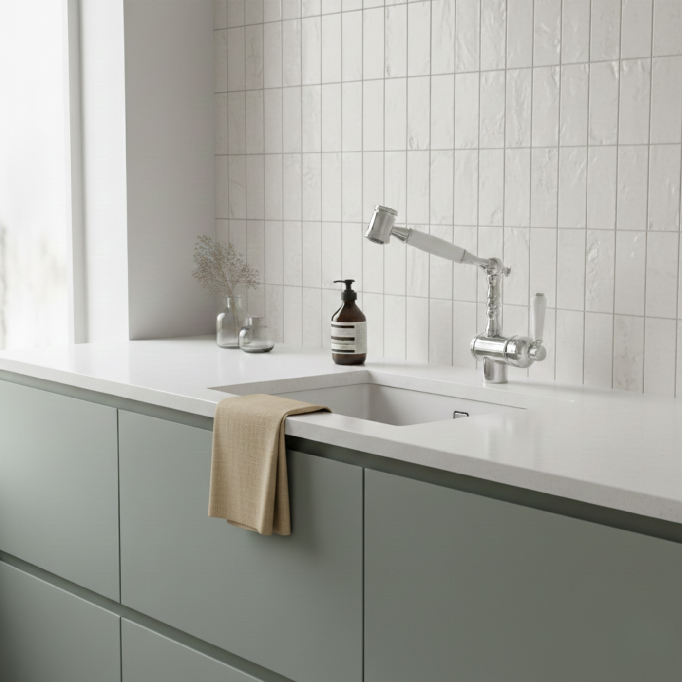 Robinet douchette vintage chromé Chambord ADELIN