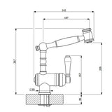 Robinet douchette vintage chromé Chambord ADELIN