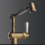 Robinet douchette vintage vieux bronze Chambord ADELIN