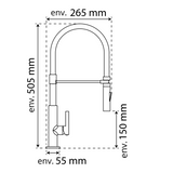 Robinet mitigeur cuisine douchette chromé K4