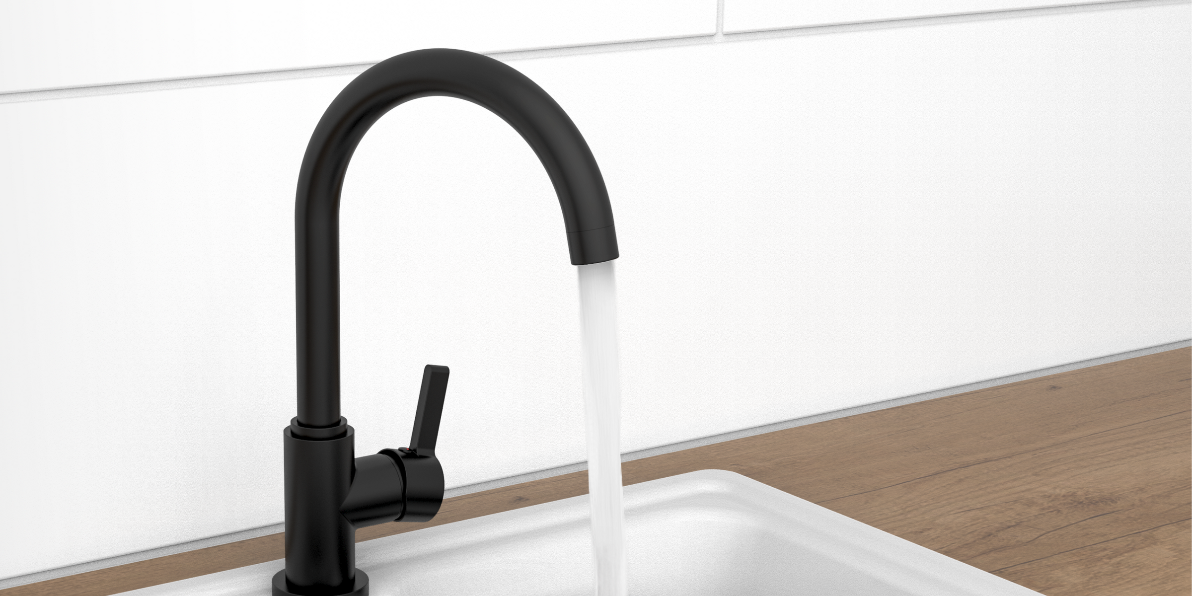 Robinet K4 anthracite, esthétique soignée et performance.